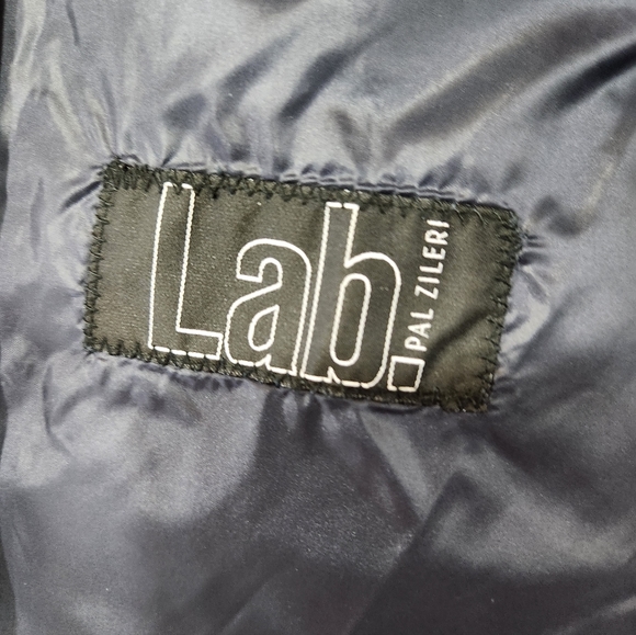 Trendy LAB PAL ZILERI Navy Blue Grey Thermal Layer Padding Puffer Jacket 46 EU - Picture 8 of 11